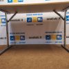 120*60cm Ąžuolo Lukšto Sulankstomas Stalas Su Chromuotomis Kojomis, Švedija