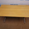 120*60cm Ąžuolo Lukšto Sulankstomas Stalas Su Chromuotomis Kojomis, Švedija