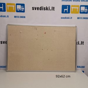 Švediški lt Skelbimų Lenta Su Audiniu 92x62 cm ir aliuminiu rėmu, Švedija