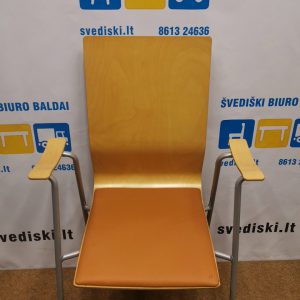 Klaessons Mobler AB Beržo Lankytojo Kėdės Su Eko Oda, Švedija