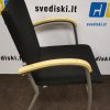 Švediški.lt EFG Juoda Lankytojo Kėdė Su Beržo Porankiais, Švedija