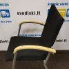Švediški.lt EFG Juoda Lankytojo Kėdė Su Beržo Porankiais, Švedija