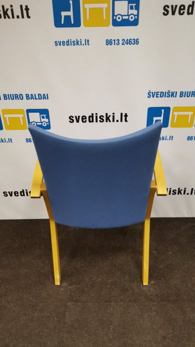 Švediški.lt EFG Mėlyna Lankytojo Kėdė Su Buko Rėmu, Švedija