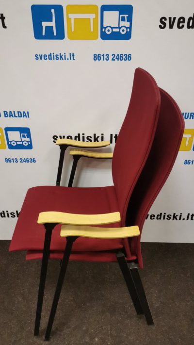Švediški.lt Klaessons Fjugesta Bordo Lankytojo Kėdė Su Beržo Porankiais, Švedija