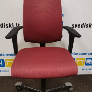 Švediški.lt HAG H05 Rausva Biuro Kėdė Su Porankiais, Švedija