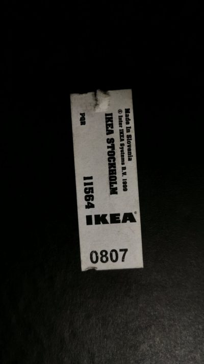 Švediški.lt Ikea Stockholm Juodas Stalas Su Lentyna, Švedija