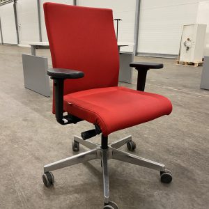 Interstuhl Raudona Biuro Kėdė Su 4 D Porankiais, Vokietija