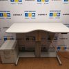Komplektas Swedstyle Elektra Reguliuojamas Stalas Su 160x85cm Pilku Stalviršiu+Pilkas Stalčių Blokas, Švedija