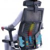 Juoda Ergonomiška Biuro Kėdė Su 5D Galvos Atrama Ir 3D Porankiais, Nauja