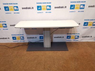 Swedstyle Elektra Reguliuojamas Stalas Su 140x45cm Baltu Stalviršiu Apvalintais Kampais, Švedija