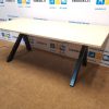 NAUJAS K2 Juodas Elektra Reguliuojamas Mechanizmas Su Klevo 180x80cm Stalviršiu, Danija