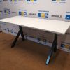 NAUJAS K2 Juodas Elektra Reguliuojamas Mechanizmas Su Baltu 180x80cm Stalviršiu, Danija