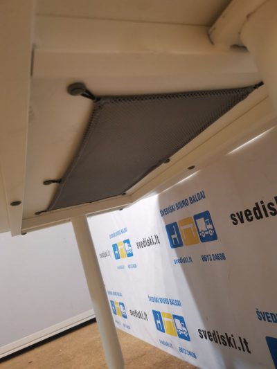 Ikea Galant Baltas Mechaniškai Reguliuojamas Stalas Su 120x60cm Stalviršiu, Švedija
