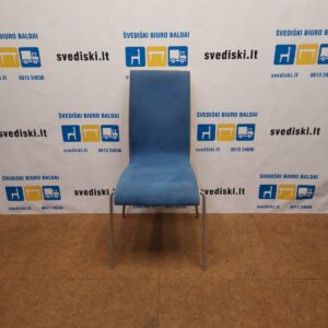 Melsva Lankytojo Kėdė Su Alcantara Audiniu Ir Pilku Metaliniu Rėmu, Švedija