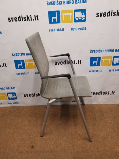 Klaessons Fjugesta Kėdė Su Pilku Alkantaros Audiniu, Švedija