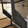 Ergonomiškas Juodas Reguliuojamo Aukščio Stalas Su Pilku 140x80cm Stalviršiu, Švedija