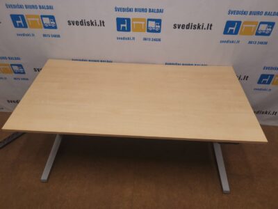 Elektra Reguliuojamas Stalas Su Klevo LMDP 160x80cm Stalviršiu, Švedija