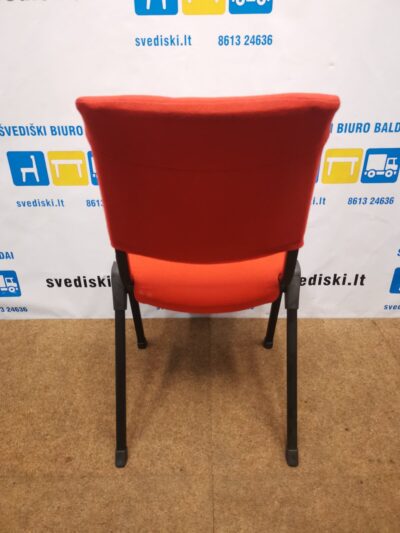HAG Conventio 9520 Oranžinė Lankytojo Kėdė Su Juodu Rėmu, Švedija