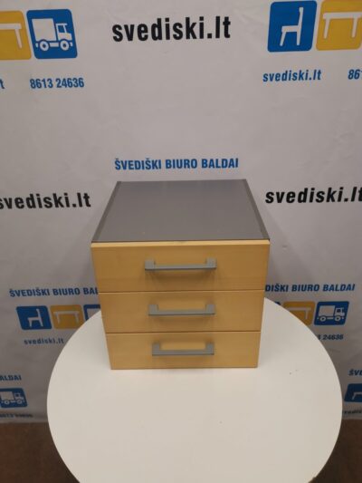 Martela Beržo 3 Stalčių Dėžutė Su Pilku Korpusu, Švedija