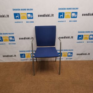 EFG Tamsiai Mėlyna Lankytojo Kėdė Su Porankiais, Švedija