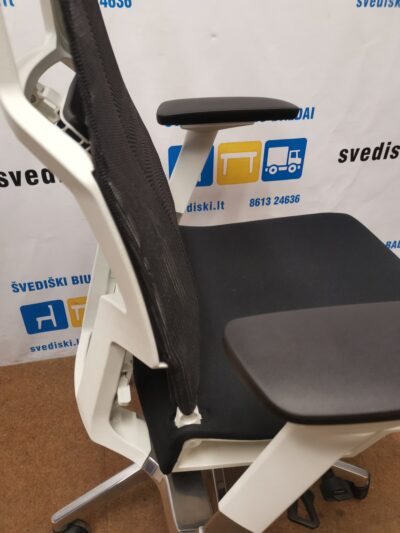 Nauja Juoda| Balta Ergonomiška Biuro Kėdė Pofit Su 5D Galvos Atrama Ir 3D Porankiais