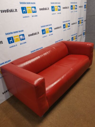 Raudona Sofa Su Eko Oda 180cm Ilgio, Švedija