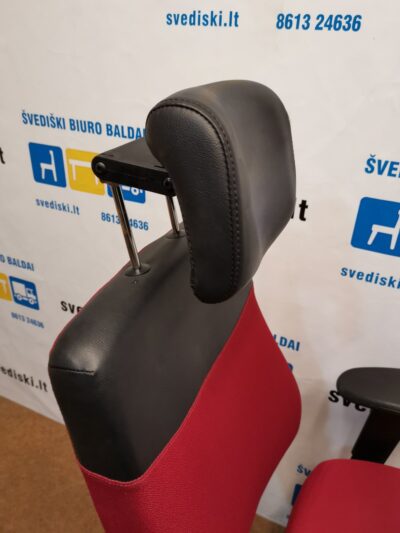 Toplux Optimum Z Raudona Biuro kėdė Su Galvos Atrama Ir Porankiais, Švedija