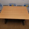 Ergonomiškas Juodas Reguliuojamo Aukščio Stalas Su LMDP 140x80cm Stalviršiu, Švedija