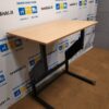 Ergonomiškas Juodas Reguliuojamo Aukščio Stalas Su LMDP 140x80cm Stalviršiu, Švedija