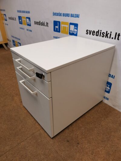 Steelcase Rakinamas Baltas 3 Stalčių Blokas, Švedija