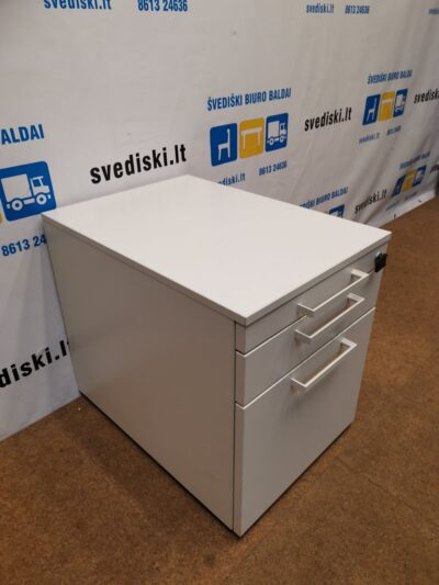 Steelcase Rakinamas Baltas 3 Stalčių Blokas, Švedija