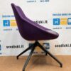 Offecct EZY Violetinė Kėdė Su Natūralios Odos Sėdyne, Švedija