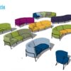 Kinnarps Trix Žalsva Modulinė Sofa , Švedija