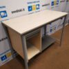 LMDP Rašomasis Stalas 120x60cm Su Pilku Rėmu Ir Pakoju, Švedija