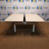 AHREND 500 Dvigubas Baltas Elektra Reguliuojamas Mechanizmas Su 170x80cm Stalviršiais, Švedija