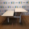 AHREND 500 Dvigubas Baltas Elektra Reguliuojamas Mechanizmas Su 170x80cm Stalviršiais, Švedija