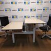 AHREND 500 Dvigubas Baltas Elektra Reguliuojamas Mechanizmas Su 170x80cm Stalviršiais, Švedija