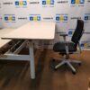 AHREND 500 Dvigubas Baltas Elektra Reguliuojamas Mechanizmas Su 170x80cm Stalviršiais, Švedija