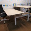 AHREND 500 Dvigubas Baltas Elektra Reguliuojamas Mechanizmas Su 170x80cm Stalviršiais, Švedija