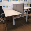 AHREND 500 Dvigubas Baltas Elektra Reguliuojamas Mechanizmas Su 170x80cm Stalviršiais, Švedija