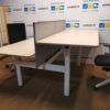 AHREND 500 Dvigubas Baltas Elektra Reguliuojamas Mechanizmas Su 170x80cm Stalviršiais, Švedija