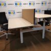 AHREND 500 Dvigubas Baltas Elektra Reguliuojamas Mechanizmas Su 170x80cm Stalviršiais, Švedija