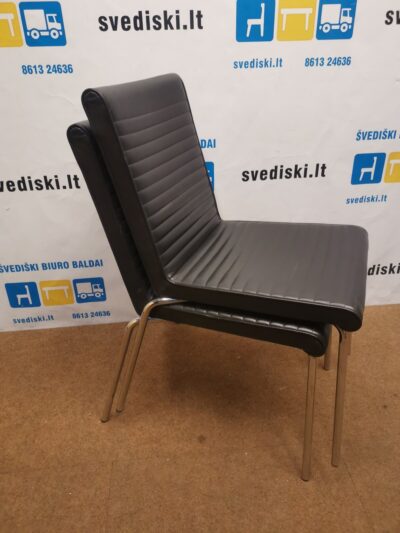 Offecct Quilt Juoda Natūralios Odos Lankytojo Kėdė, Švedija