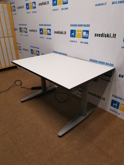 EFG Elektra Reguliuojamas Pilkas Stalo Mechanizmas Su Nauju 120x80cm Stalviršiu, Švedija