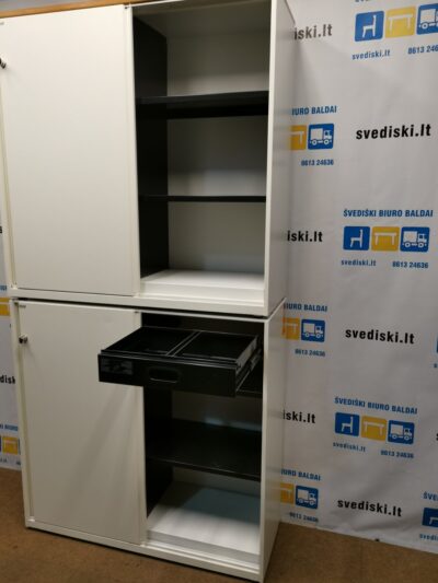 AHREND Balta Metalinė Spinta 235cm Aukščio, Švedija