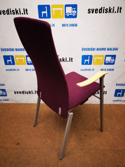 Klaessons Fjugesta Violetinė Lankytojo Kėdė Su Beržo Porankiais, Švedija