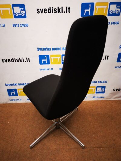 Juodas Pasukamas Kėdė| Fotelis Su Aukšta Nugaros Atrama, Švedija