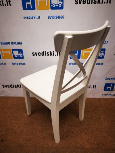 Ikea Ingolf Balta Medinė Kėdė, Švedija