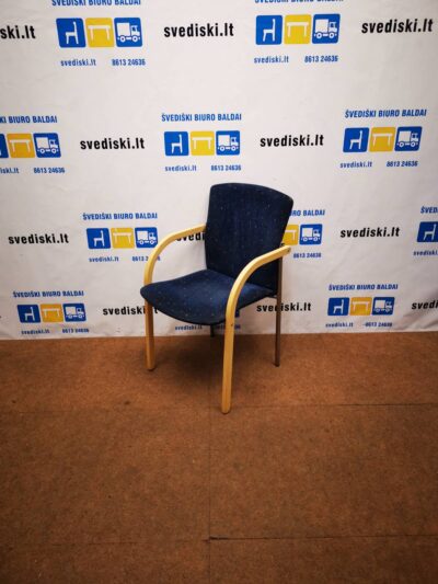 Marga Kėdės Su Buko Ir Metaliniu Rėmu, Švedija