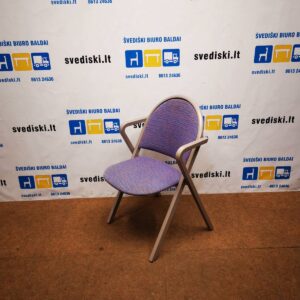 Violetinė Kėdė Su Pilku Mediniu Rėmu, Švedija